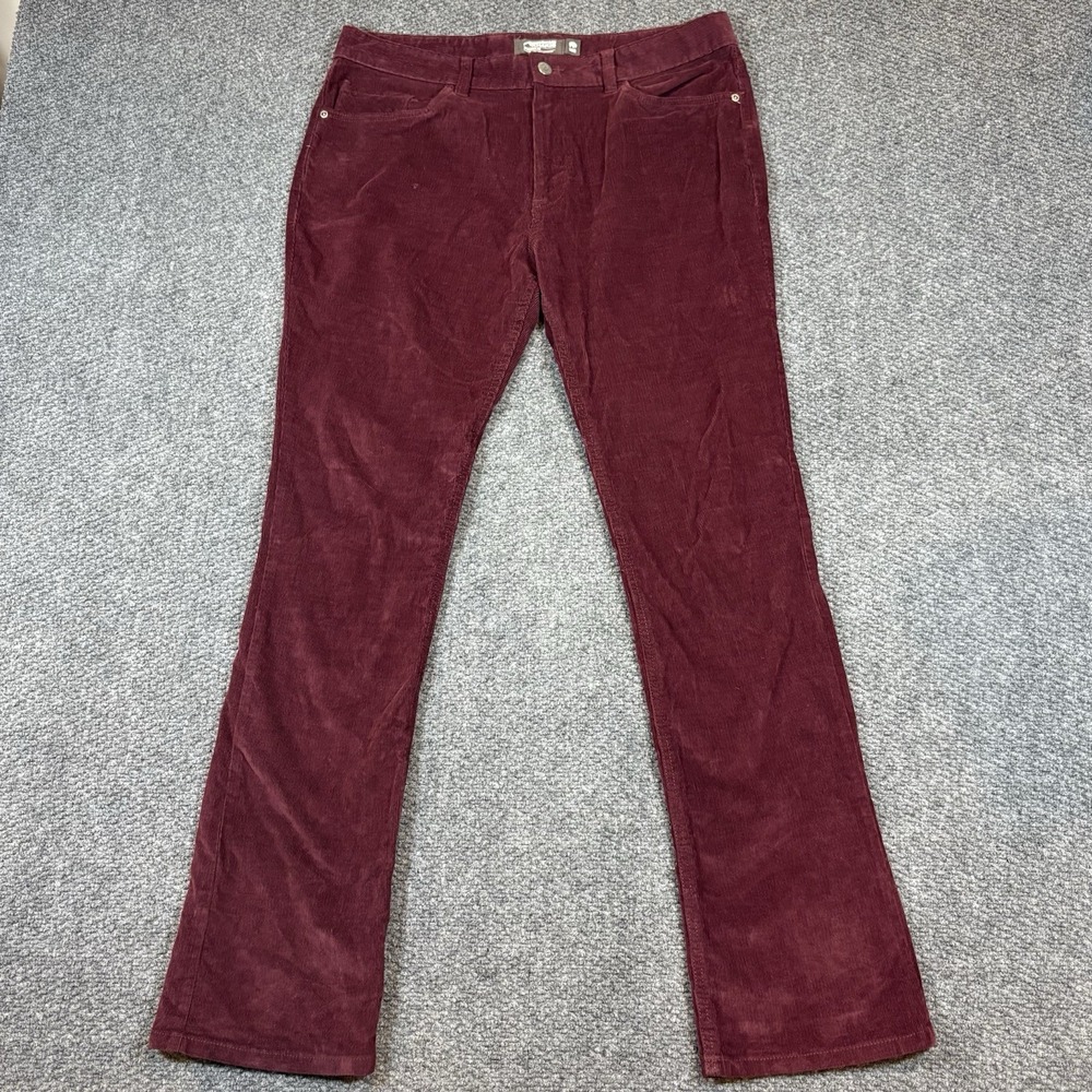 Mountain Khakis Pants Women's 10R Corduroy Modern Fit Straight Stretch Red
